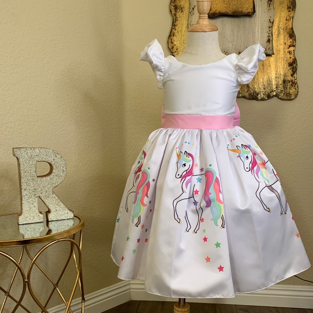 Unicorn Dress Size 2T New